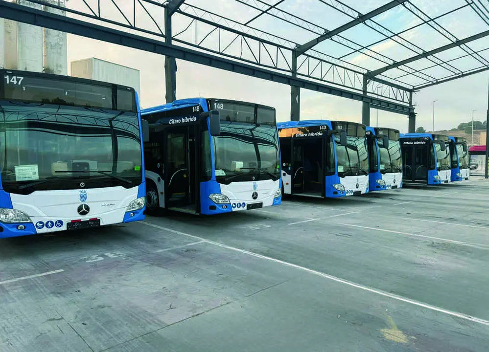  Imagen de los seis nuevos autobuses que se encuentran en Jerez desde la semana pasada. | x/@mjgarciapelayo 