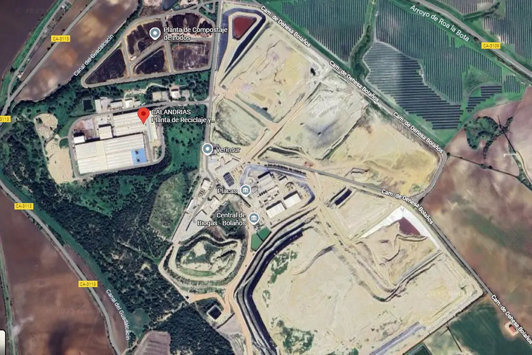  El proyecto de Valoriza est&aacute; previsto en unos suelos de la zona de Dehesa de Bola&ntilde;os. | Google Maps 