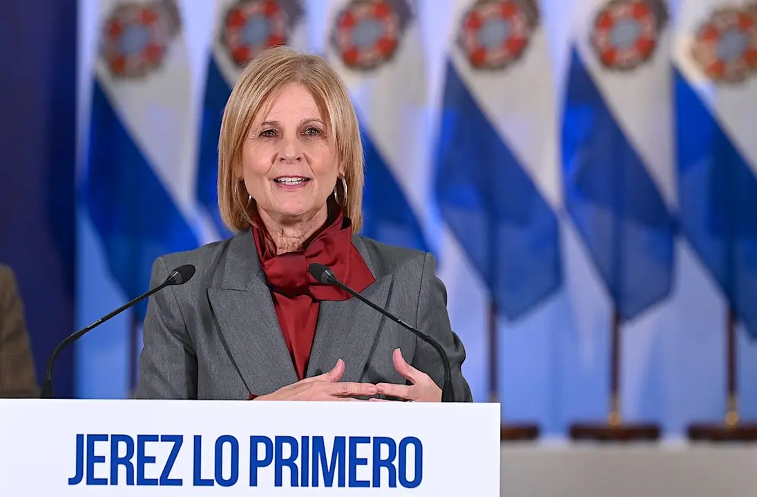  Mar&iacute;a Jos&eacute; Garc&iacute;a-Pelayo, en su comparecencia ante los medios. | Viva Jerez. 