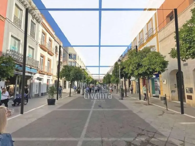  Recreaci&oacute;n virtual del entoldado propuesto para la calle Larga. | Viva Jerez. 
