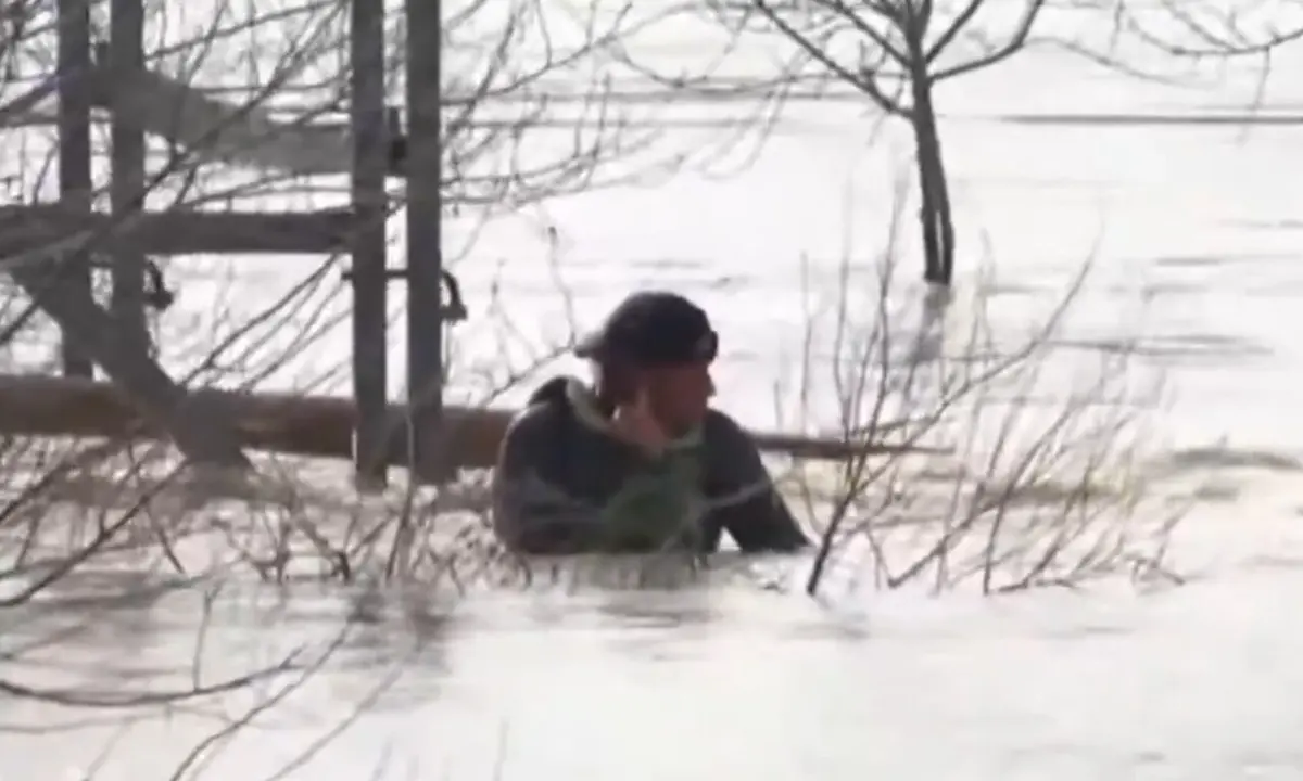  Imagen del individuo tras recorrer a nado un tramo del r&iacute;o. |  Canal Sur TV 