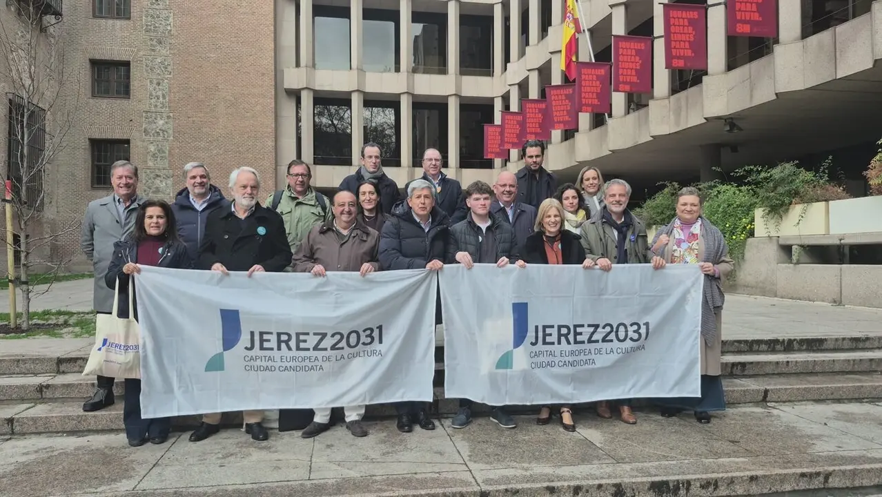  El equipo defensor de la candidatura Jerez 2031, ante el Ministerio de Cultura. |  jerez.es 