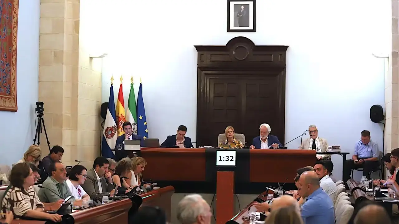 Momento del debate de los presupuestos en el pleno de Jerez - jerez.es