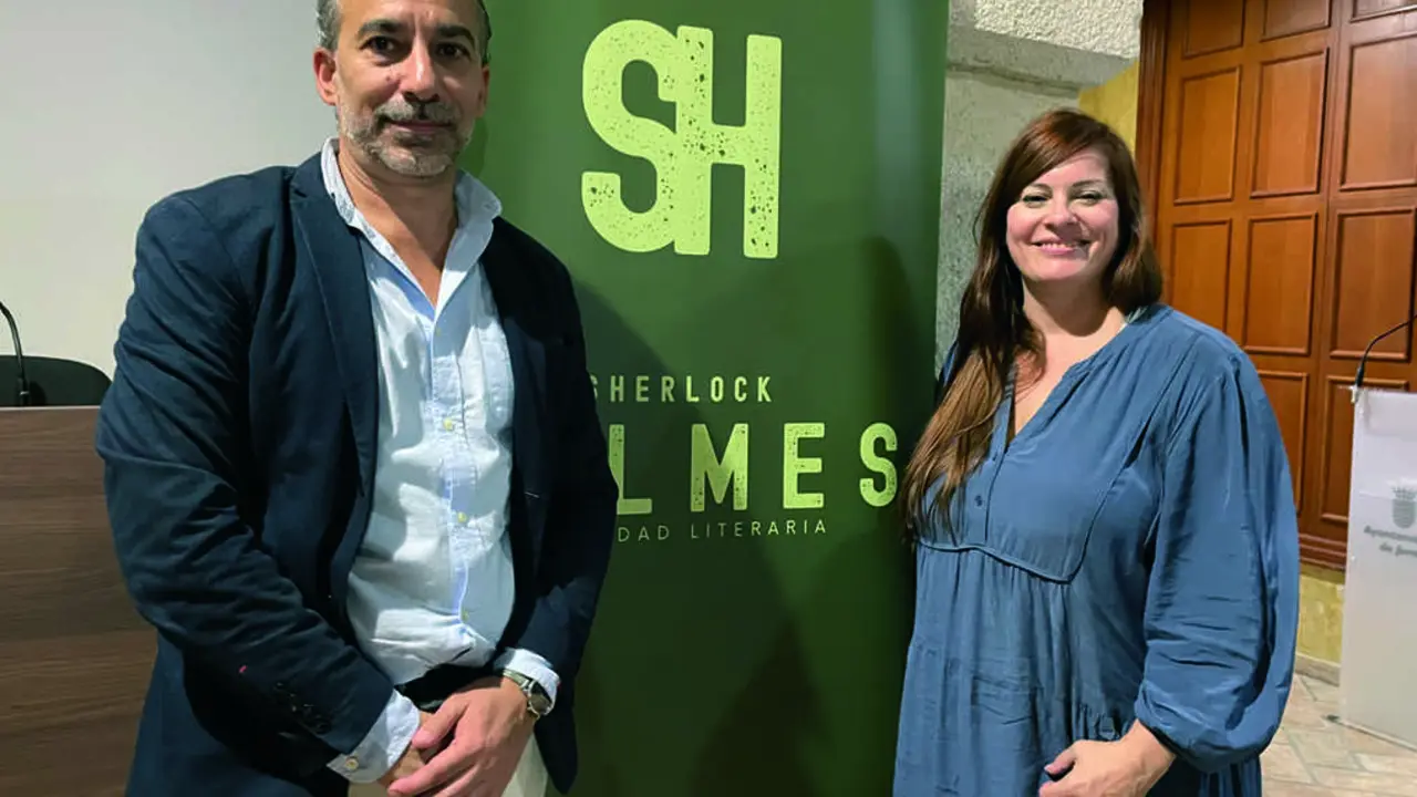  Adri&aacute;n Otero y Margarita Lozano, fundadores de la Sociedad Literaria Sherlock Holmes. | Jim&eacute;nez 