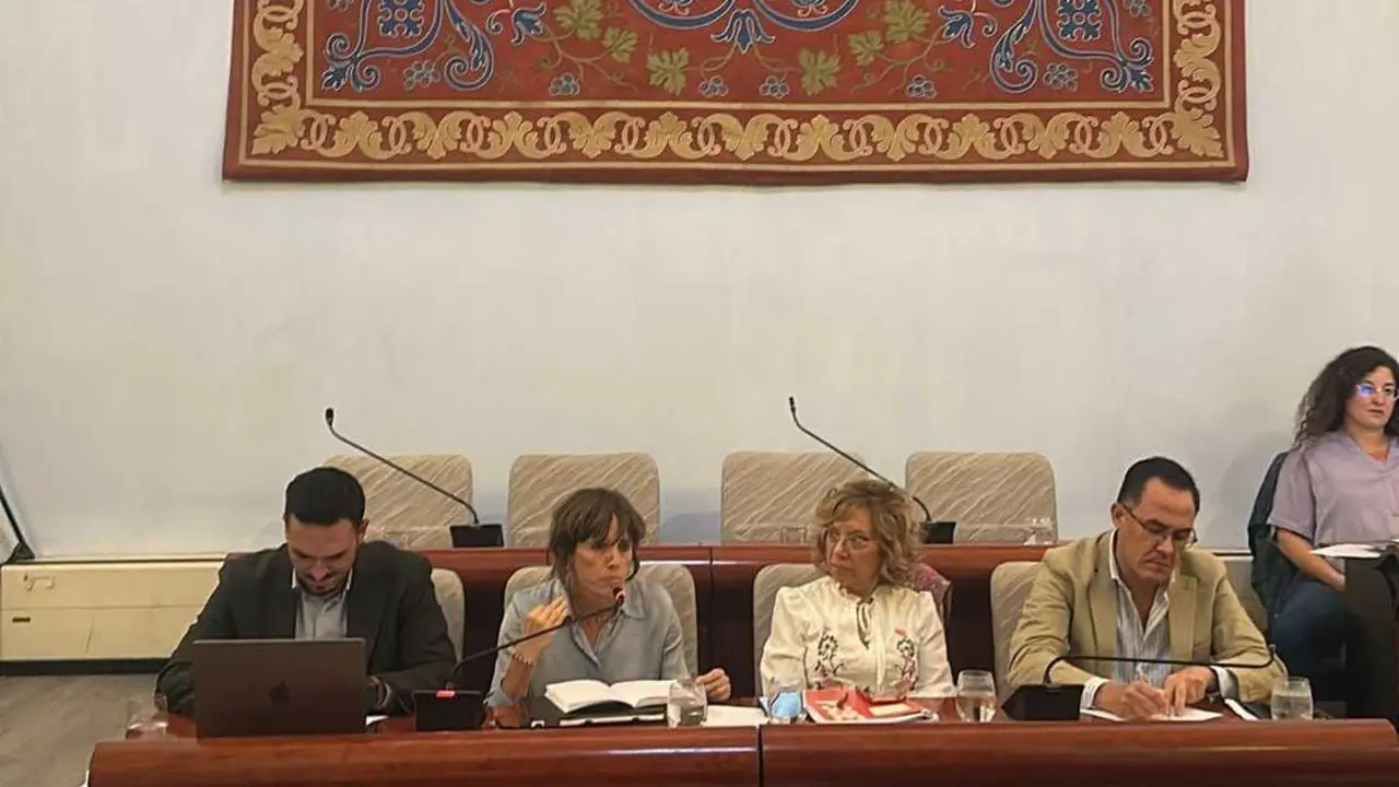  Bancada del grupo municipal socialista en el Pleno de este pasado viernes. | PP. 