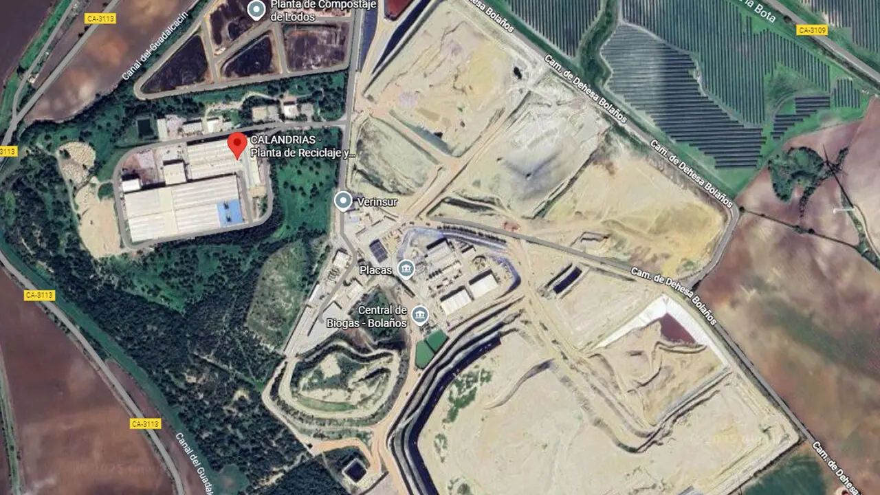  El proyecto de Valoriza est&aacute; previsto en unos suelos de la zona de Dehesa de Bola&ntilde;os. | Google Maps 
