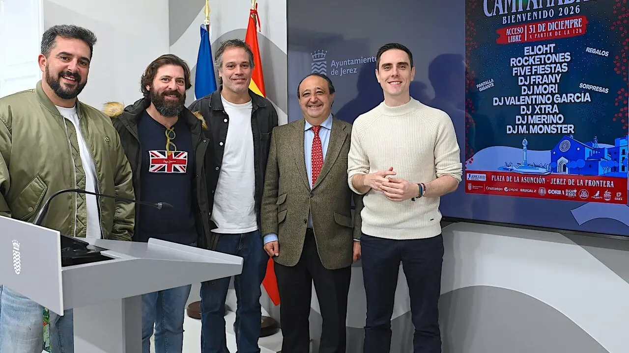  Espinar y Zurita, en la presentaci&oacute;n de la fiesta de Nochevieja. | Viva Jerez. 
