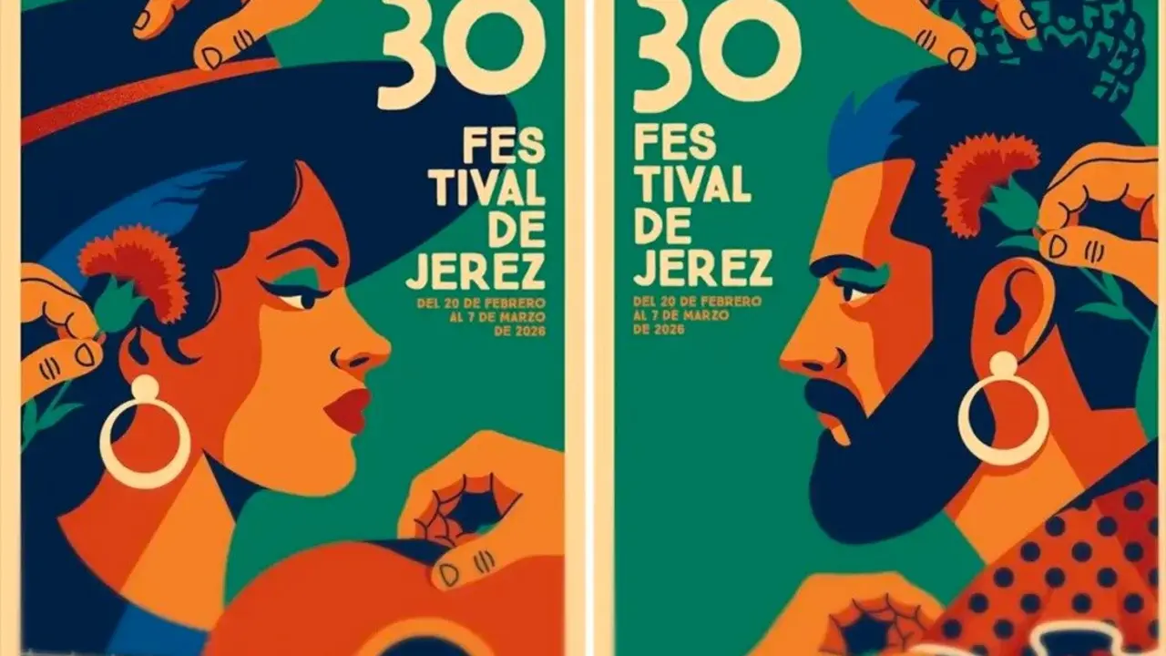  Cartel del XXX Festival de Jerez. | Diosdado 