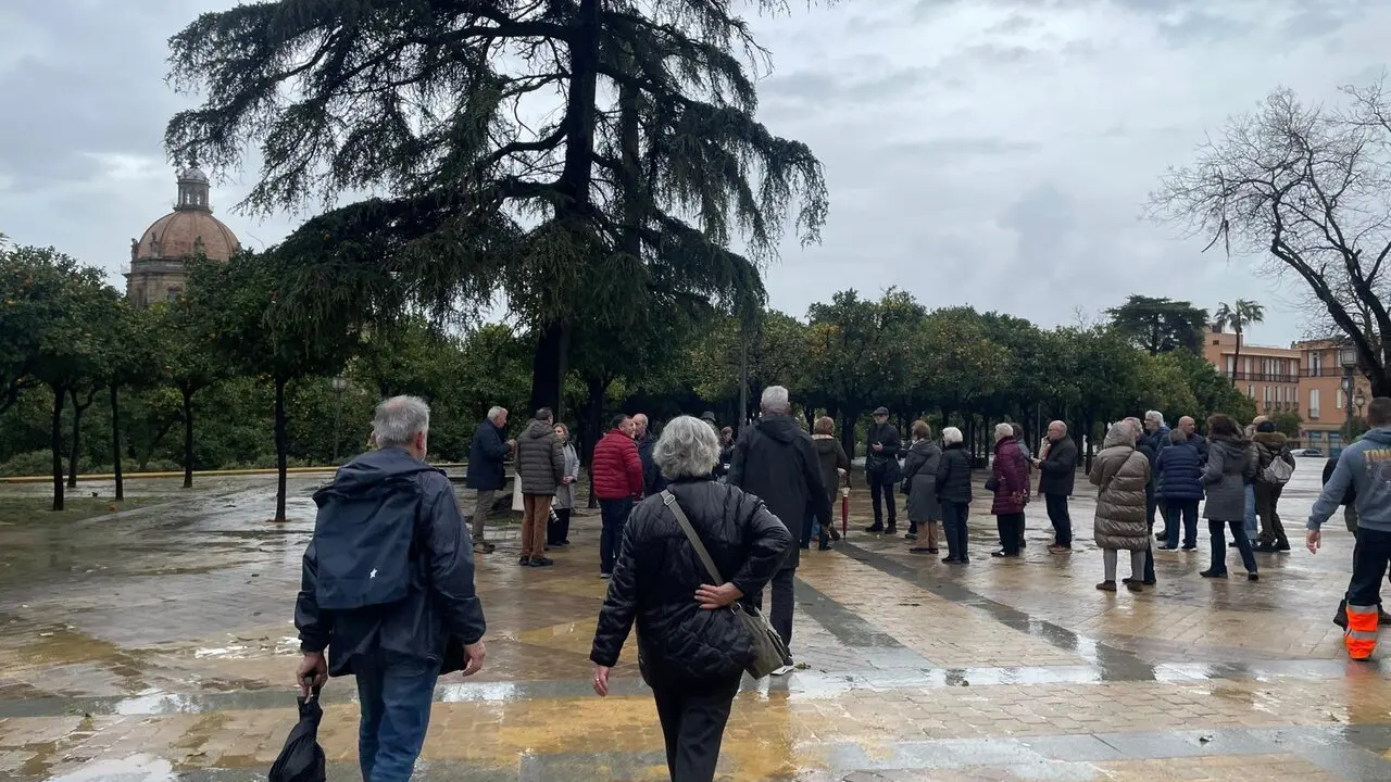  Un grupo de turistas por la Alameda Vieja. | Jim&eacute;nez. 