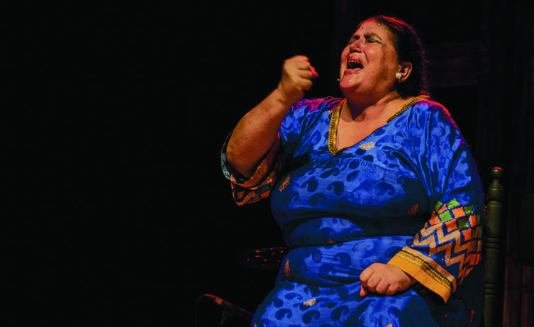 Inés Bacán, entre el elenco del espectáculo. |  Cedida