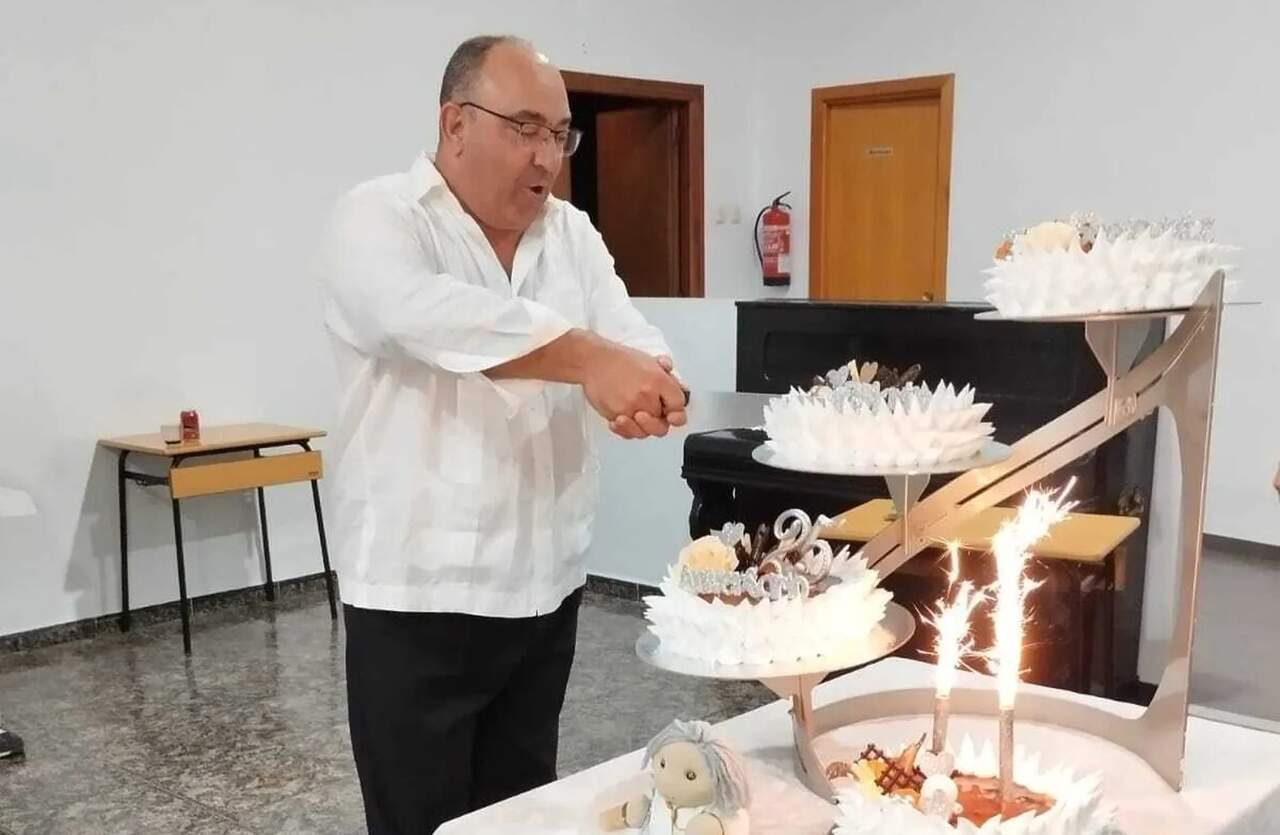 Fray Martín Alexis, en la celebración de sus 25 años sacerdotales, en agosto de 2024.