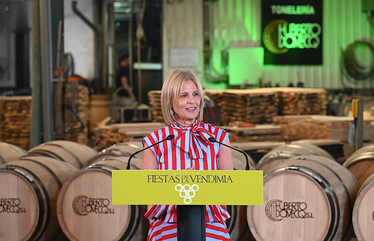 La alcaldesa de Jerez, María José García-Pelayo, presentando las Fiestas de la Vendimia. |  jerez.es